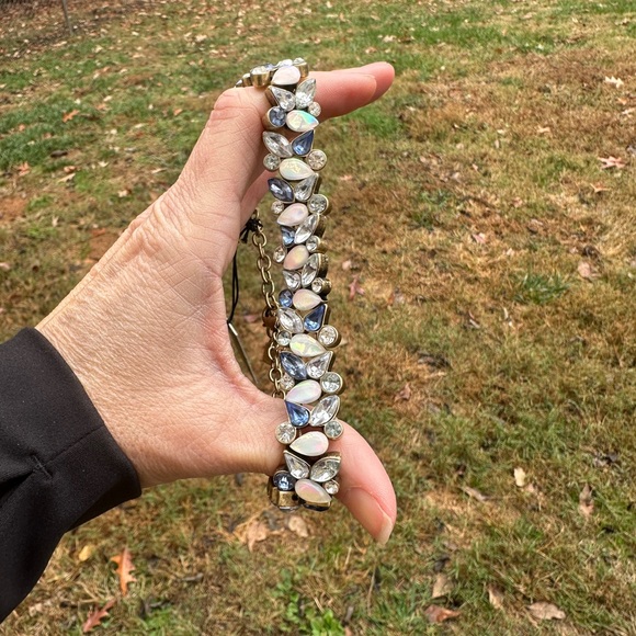 Baublebar NWT statement Choker Necklace Faux Opal & Crystal 11-13” - Picture 3 of 10